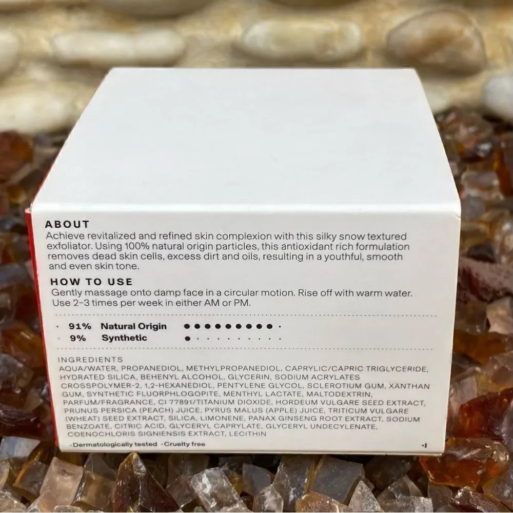 New in Box Isla Snow Scrub Exfoliator Treatment 1.76 oz Fruit Enzymes